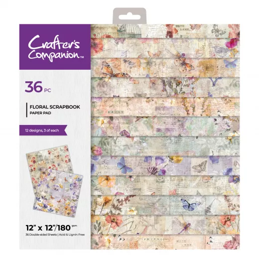 Floral Scrapbook - 12x12 Printed Paper Pad