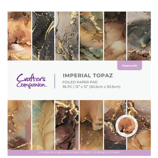 Marble - 12x12 Paper Pad - Imperial Topaz