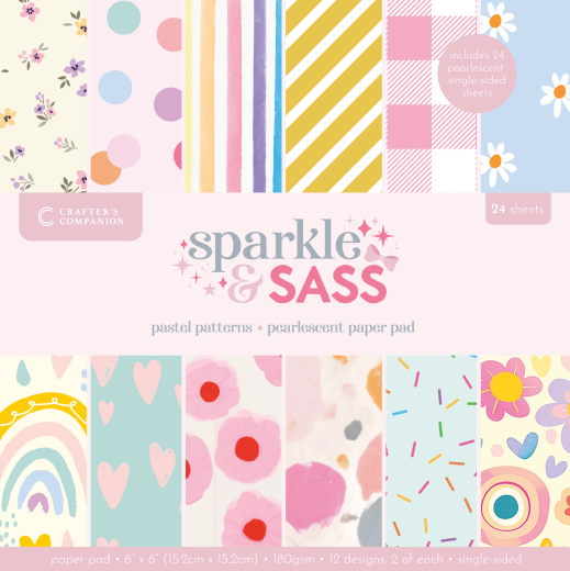 Sparkle and Sass - Pastel Patterns - 6x6 Paper Pad