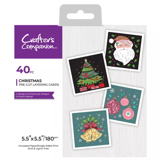 Christmas - 5,5x5,5 Inch Pre Cut Layering Pad