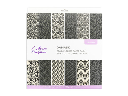 Flocked Damask - 12x12 Paper Pad