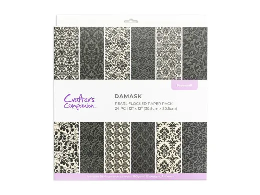 Flocked Damask - 12x12 Paper Pad