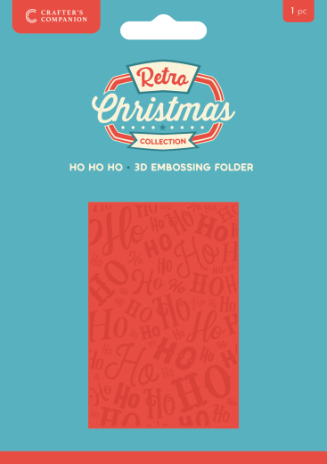 3D Embossing Folder - Retro Christmas - Ho Ho Ho
