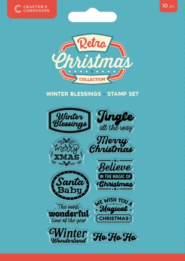 Clear Stamps - Retro Christmas - Winter Blessings
