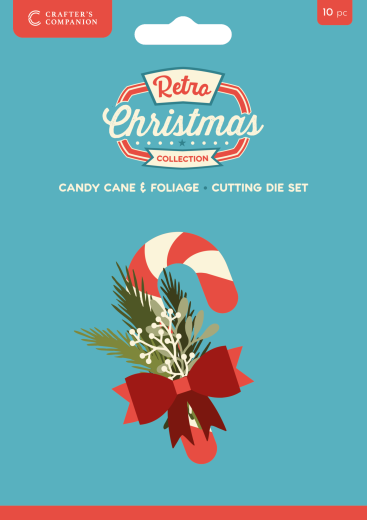 Metal Die - Retro Christmas - Candy Cane & Foliage