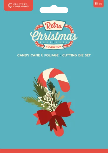 Metal Die - Retro Christmas - Candy Cane & Foliage