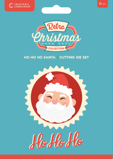 Metal Die - Retro Christmas - Ho Ho Ho Santa