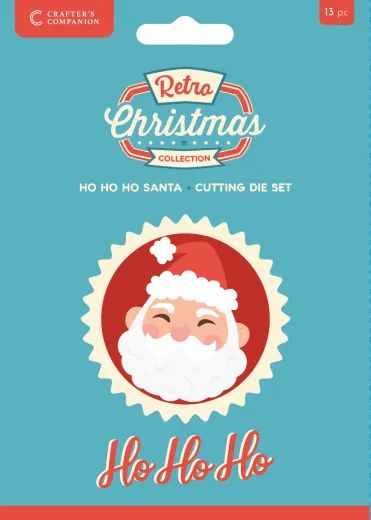 Metal Die - Retro Christmas - Ho Ho Ho Santa