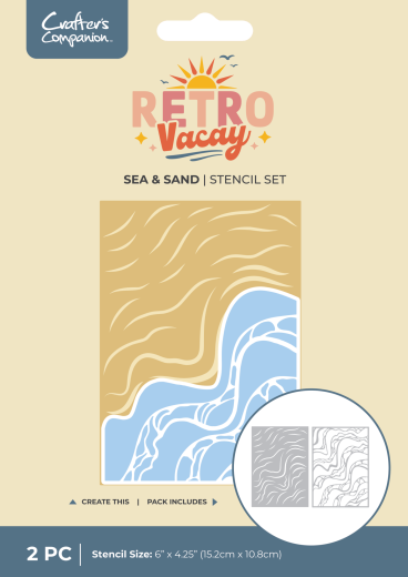 Retro Vacay - Stencil Set - Sea & Sand