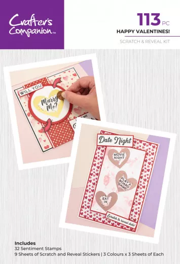 Happy Valentines! Scratch Reveal Cardmaking Kit