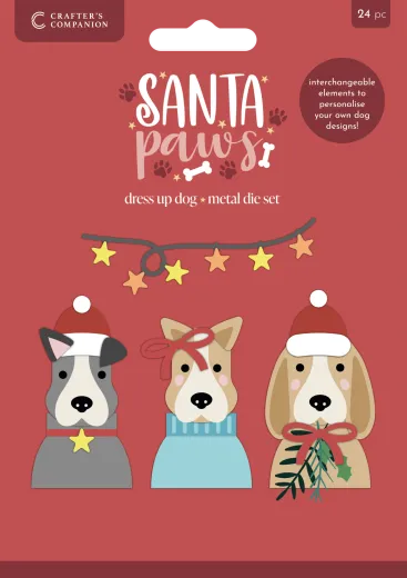 Metal Die - Santa Paws - Dress up Dog