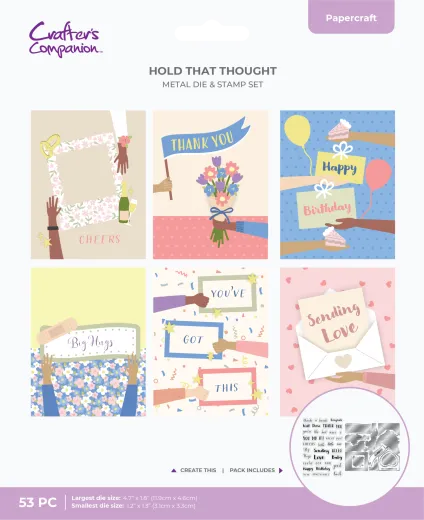 Stamp and Die Set - Hands and Banners - Celebration