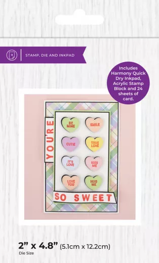 Love Hearts - Stamp, Die & Inkpad Kit