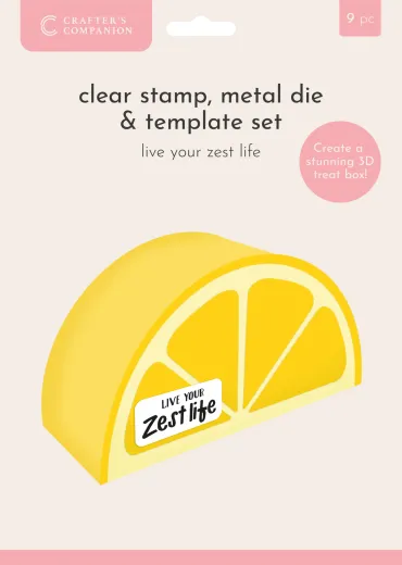 Clear Stamps & Metal Die & Template - Fruit Treat Boxes - Live your Zest Life