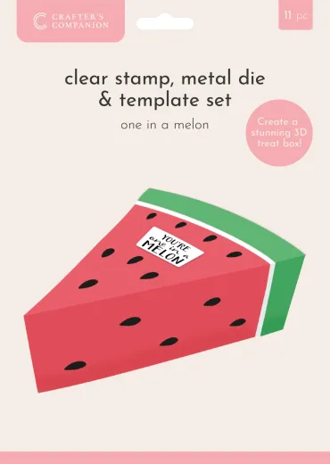 Clear Stamps & Metal Die & Template - Fruit Treat Boxes - One in a Melon