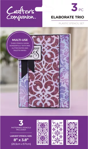 Multi-Use Patterned Stencils - Elaborate Trio