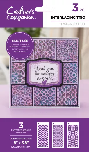 Multi-Use Patterned Stencils - Interlacing Trio