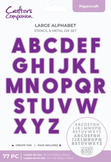 Large Stencil & Die Set - Large Alphabet