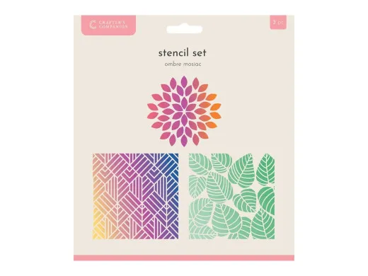 Ombre Inkpads and Designed Items - Stencils Set - Ombre Mosaic