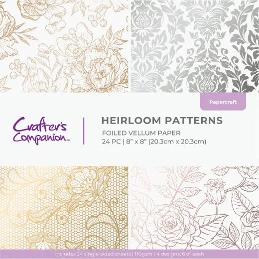 Heirloom Patterns - 8x8 Vellum Pad