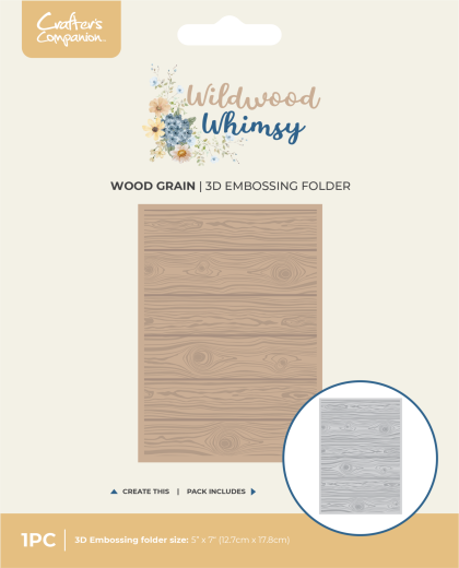 3D Embossing Folder - Wildwood Whismy - Wood Grain