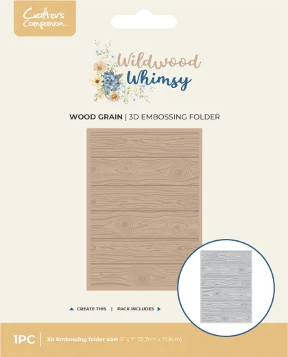 3D Embossing Folder - Wildwood Whismy - Wood Grain