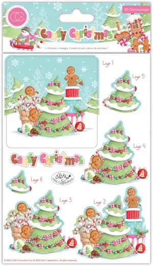 3D Decoupage Set - Candy Christmas