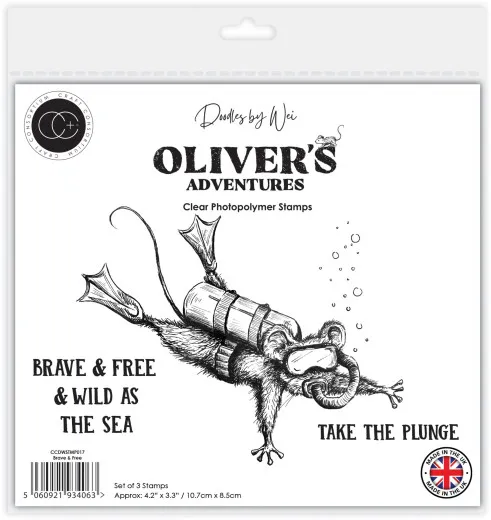 Clear Stamps - Oliver's Adventures - Brave & Free