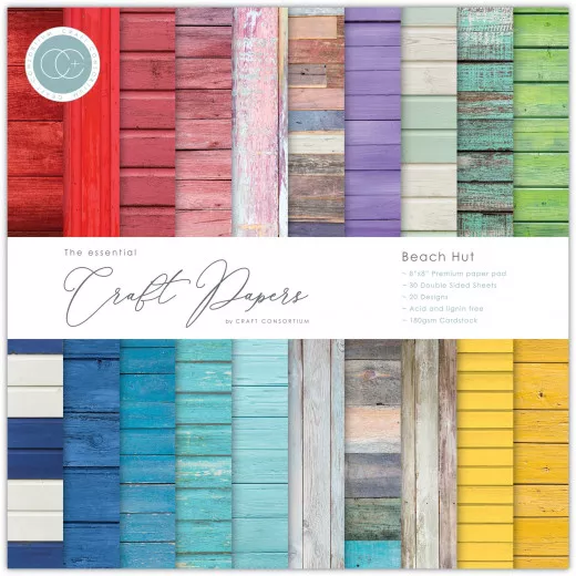 Essential Craft Papers - 8x8 Paper Pad - Beach Hut