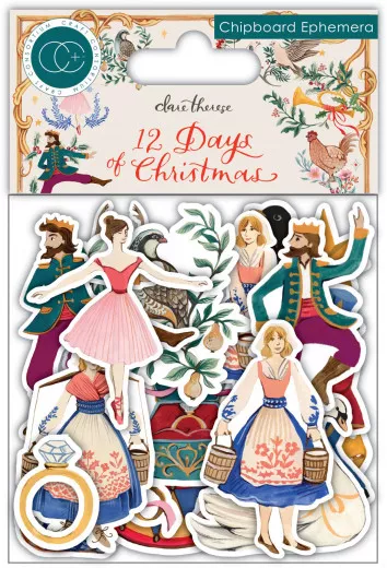 Chipboard Ephemera - 12 Days of Christmas