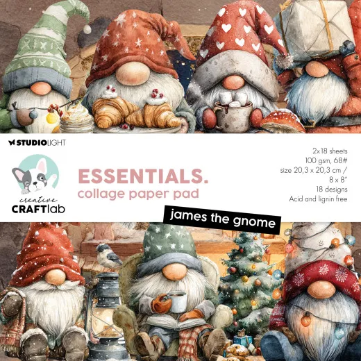 Studio Light - 8x8 Collage Paper Pad - James the Gnome