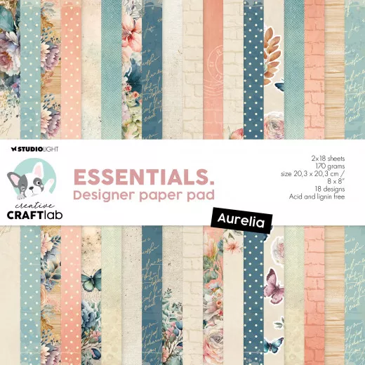 Studio Light 8x8 Paper Pad - Essentials Nr. 150 - Aurelia