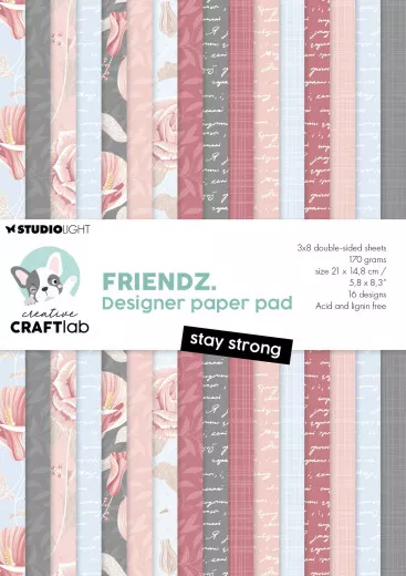 Studio Light A5 Paper Pad - Friendz Nr. 239 - Stay Strong