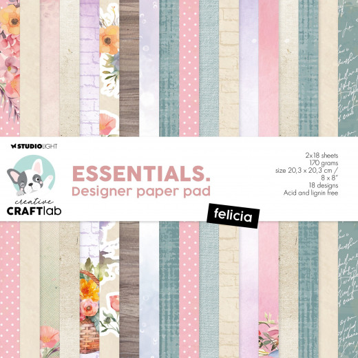 Studio Light 8x8 Paper Pad - Essentials Nr. 261 - Felicia