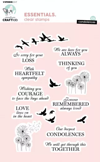 Studio Light Clear Stamps - Essentials Nr. 725 - Condolences (EN)