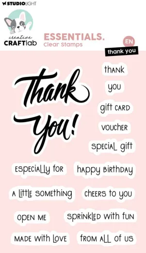 Studio Light - Clear Stamps - Essentials Nr. 911 - Thank You