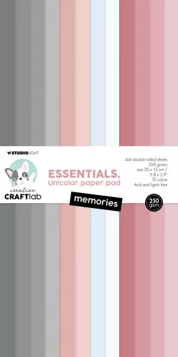 Studio Light - Unicolor Paper Pad - Essentials Nr. 240 - Memories