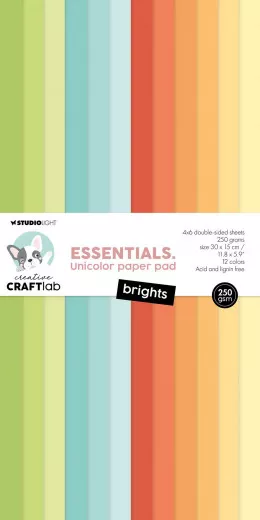 Studio Light - Unicolor Paper Pad - Essentials Nr. 255 - Brights