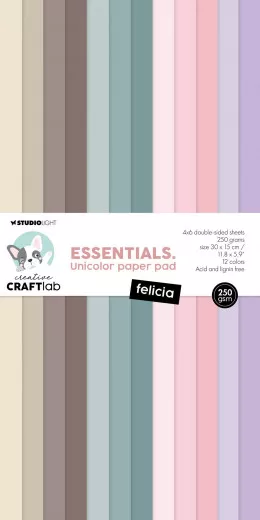 Studio Light - Unicolor Paper Pad - Essentials Nr. 260 - Felicia