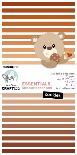 Studio Light - Unicolor Paper Pad - Essentials Nr. 291 - Cookies