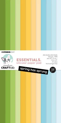Studio Light 6x12" Unicolor Paper Pad - Spring Has Sprung