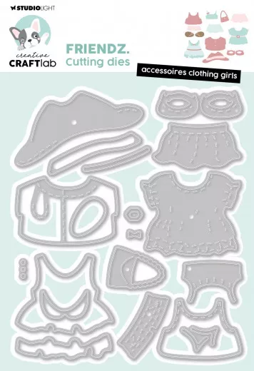 Studio Light Cutting Dies - Friendz Nr. 912 - Accessoires Clothing Girls