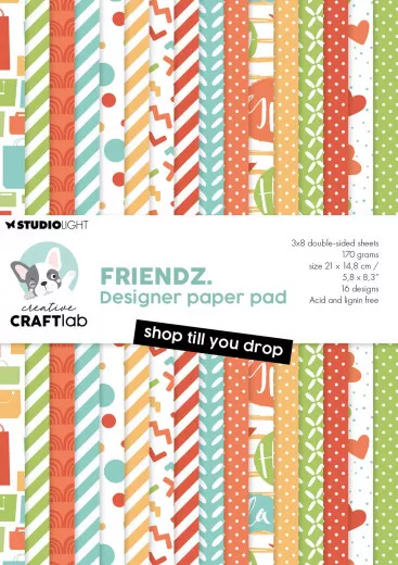 Studio Light A5 Paper Pad - Friendz Nr. 257 - Shop Till You Drop