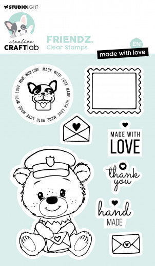 Studio Light Clear Stamps - Friendz Nr. 709 - Made With Love (EN)