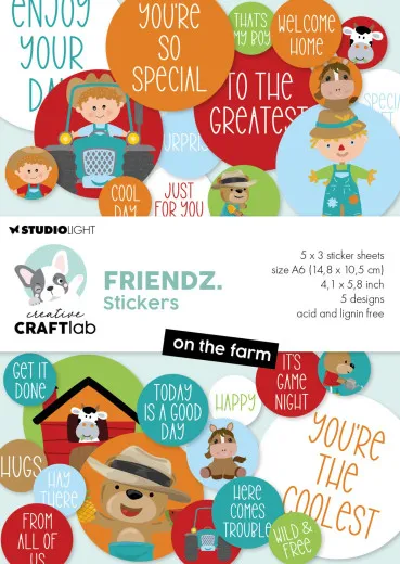 Studio Light - Friendz Stickers - On The Farm