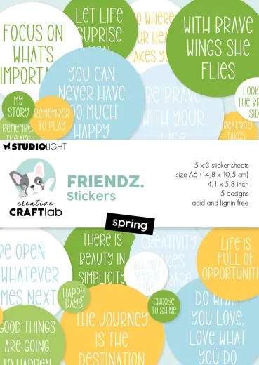 Studio Light - Friendz Sticker Sheets - Spring