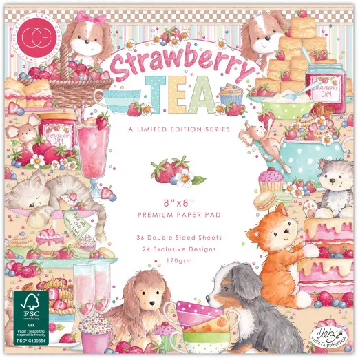 Strawberry Tea - 8x8 Inch Premium Paper Pad