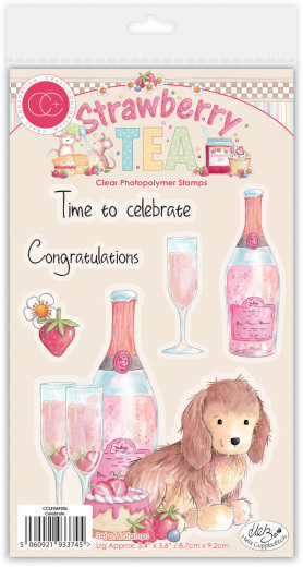 Clear Stamps - Strawberry Tea - Celebrate