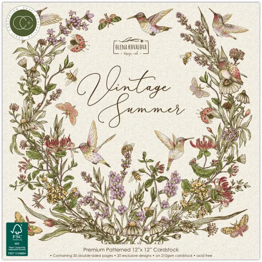 Vintage Summer by Olena Kovalova - 12x12 Paper Pad