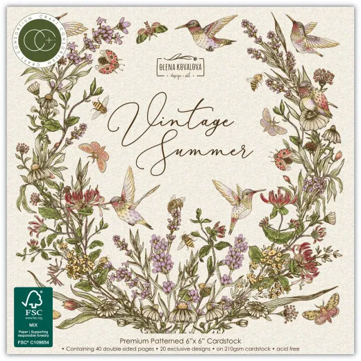 Vintage Summer by Olena Kovalova - 6x6 Premium Paper Pad